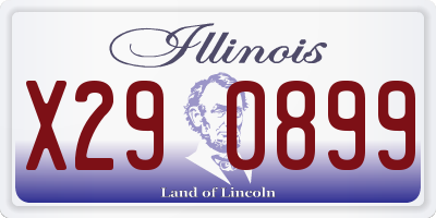 IL license plate X290899