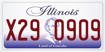 IL license plate X290909