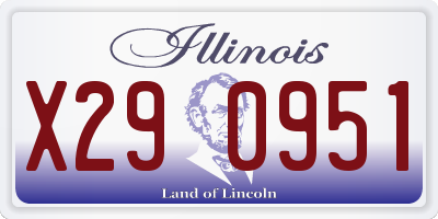 IL license plate X290951