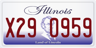IL license plate X290959