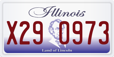 IL license plate X290973