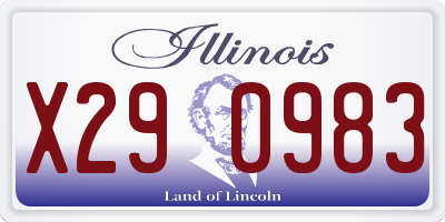IL license plate X290983