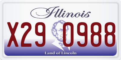 IL license plate X290988