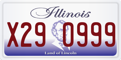 IL license plate X290999