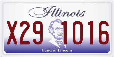 IL license plate X291016
