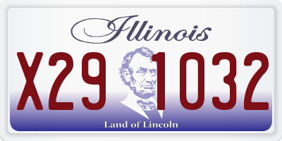 IL license plate X291032