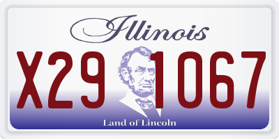 IL license plate X291067