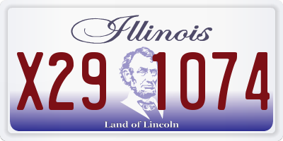 IL license plate X291074