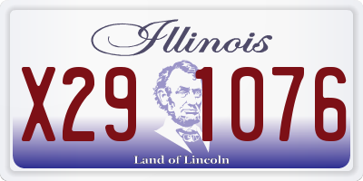 IL license plate X291076