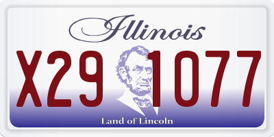 IL license plate X291077