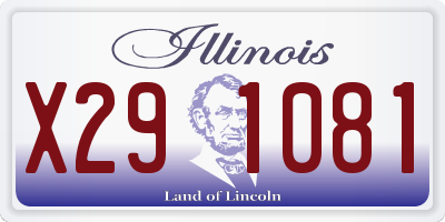 IL license plate X291081