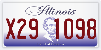 IL license plate X291098