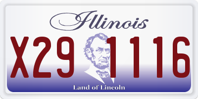 IL license plate X291116