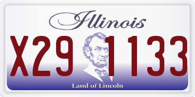 IL license plate X291133