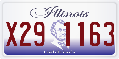 IL license plate X291163