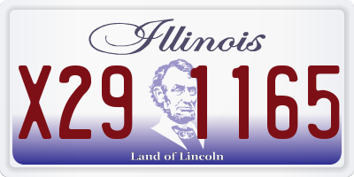 IL license plate X291165