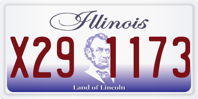 IL license plate X291173