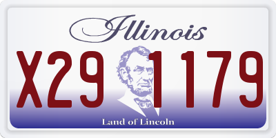 IL license plate X291179