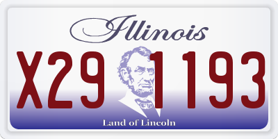 IL license plate X291193