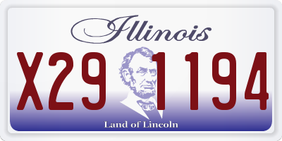 IL license plate X291194