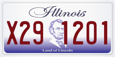 IL license plate X291201