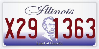 IL license plate X291363