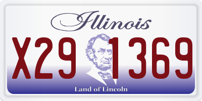 IL license plate X291369