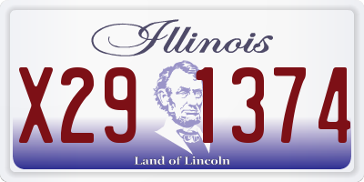 IL license plate X291374