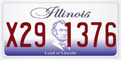 IL license plate X291376