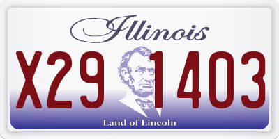 IL license plate X291403