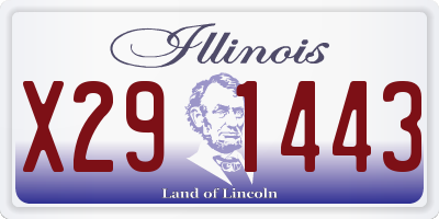 IL license plate X291443