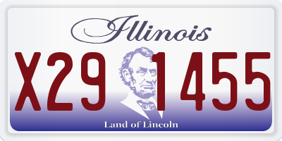 IL license plate X291455