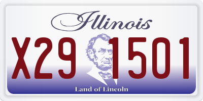 IL license plate X291501