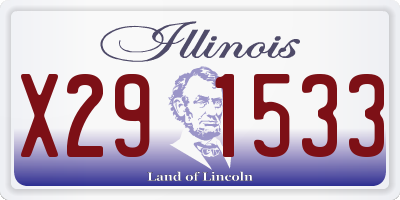 IL license plate X291533