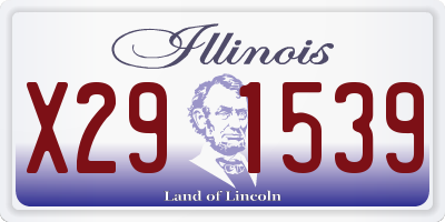 IL license plate X291539