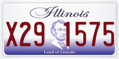 IL license plate X291575