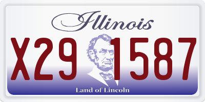 IL license plate X291587