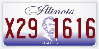 IL license plate X291616