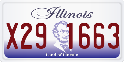 IL license plate X291663