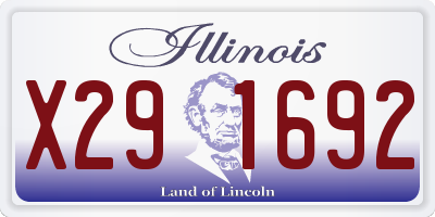 IL license plate X291692