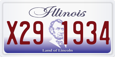 IL license plate X291934