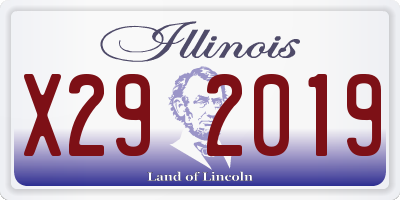 IL license plate X292019