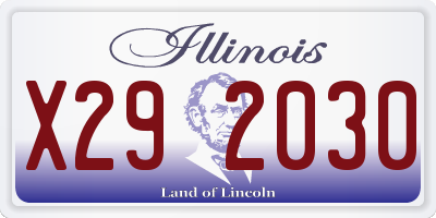 IL license plate X292030