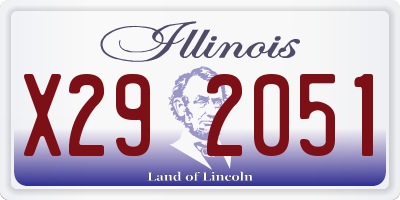 IL license plate X292051