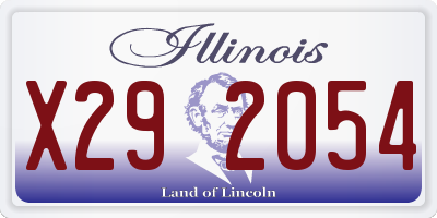 IL license plate X292054
