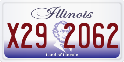 IL license plate X292062