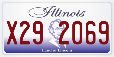 IL license plate X292069