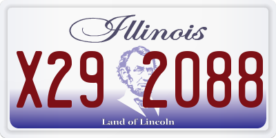 IL license plate X292088