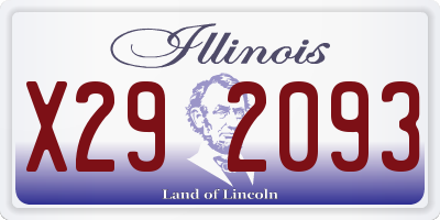 IL license plate X292093
