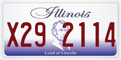 IL license plate X292114